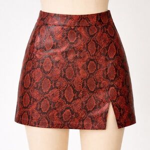Y2K Snakeskin Mini Skirt